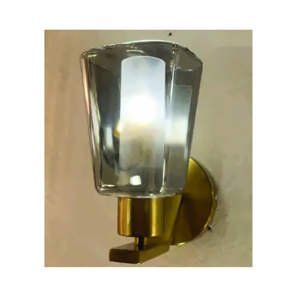 Eliante Shade Glass Wall Light – Grey, Metal