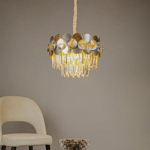 Modern Chandelier Luxury Look Golden  Metal + Cristal Chandelier - 9753-600