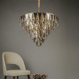 Modern Chandelier Gold Metal + Cristal Chandelier 9813