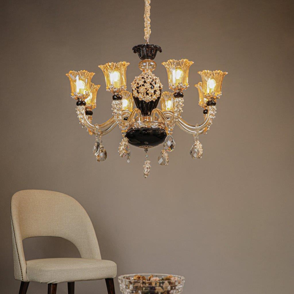 Modern Chandelier Luxury Black and Gold Chandelier