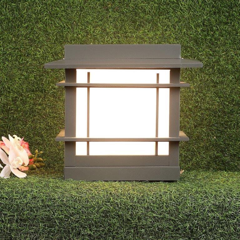 ELIANTE Grey Iron Base Frost Acrylic Shade Gate Light - 999-Gl - Bulb Included