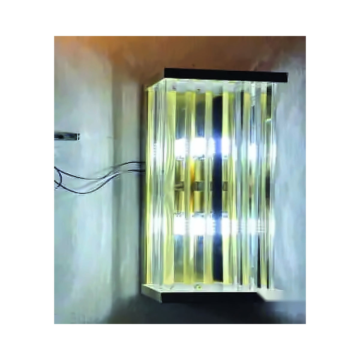 Eliante Rectangular Crystal Wall Light – Clear, Metal