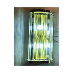 Eliante Curved Rod Crystal Wall Light – Clear, Metal