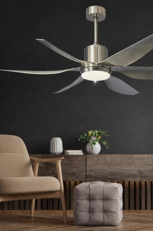 JS-FO - FI7789/CH High Speed Modern Designer Fans with Light Chrome Finish Abs Blades Size 1372mm