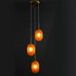 JSPHILO 4-357-3xG9-Amber Impressions Cluster hangings