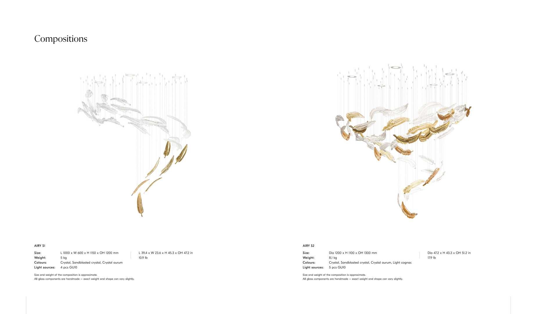AIRY Suspension Collection - S1 and S2 compositions