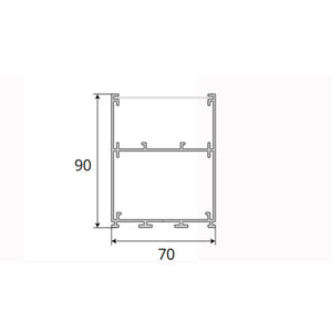 JS-JAS JSAS-Eco 7090 Pedant Alluminium Profile For Strips 133-JAS-S7090