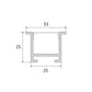 JS-JAS JSAS-Linea 2525 Trim Recessed Alluminium Profile For Strips 078-JAS-R2525