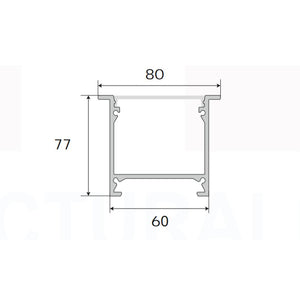 JS-JAS JSAS-Linea 7780 Trim Recessed Alluminium Profile For Strips