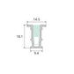 JS-JAS JSAS-Score 6 Frame Recessed Alluminium Profile For Strips 144-JAS-R1418