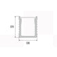 JS-JAS JSAS-Eco-08x09 Sm Surface Alluminium Profile For Strips 189-JASE-S0809