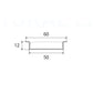 JS-JAS JSAS-Eco-50x12 Trim Recessed Alluminium Profile For Strips 203-JASE-R5012