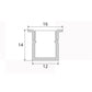 JS-JAS JSAS-Mirco Rm1214 Trim Recessed Alluminium Profile For Strips 071-JAS-R1214