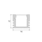 JS-JAS JSAS-Basic LP 01-01 Surface Alluminium Profile For Strips 011-JAS-S1612