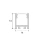 JS-JAS JSAS-Basic LP 01-06 Surface Alluminium Profile For Strips 012-JAS-S1618