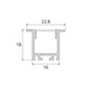 JS-JAS JSAS-Basic LP 01-07 Recessed Alluminium Profile For Strips 075-JAS-R1618