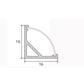 JS-JAS JSAS-Basic LP 02-02 Corner Aluminium Profile For Strips 027-JAS-S1616