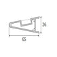 JS-JAS LP 05-02 Wall Triangle Wall Up Light Alluminium Profile For Strips 054-JAS-S6526