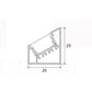 JS-JAS JSAS-Corner 30°/60° Corner Alluminium Profile For Strips 031-JAS-S2629-30° /60°