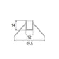 JS-JAS JSAS-Pop Corner In 1214 Pop In-Corner Recessed Trimless Alluminium Profile For Strips 098-JAS-R1214
