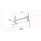 JS-JAS JSAS-Retail Recessed 01 Shelf Light Alluminium Profile For Strips 116-JAS-R3017