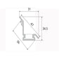 JS-JAS JSAS-Shelf Light Recessed(Degree) Shelf Light Alluminium Profile For Strips 114-JAS-R3134