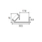 JS-JAS JSAS-Edge Profile Sided With Veneer Slot Shelf Edge Alluminium Profile For Strips 044-JAS-S3416