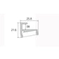 JS-JAS JSAS-Retailglass Mounted - 01 Glass Shelf Alluminium Profile For Strips 047-JAS-S2622