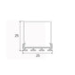 JS-JAS JSAS-2525 3D Surface Alluminium Profile For Strips 026-JAS-S2525