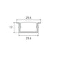 JS-JAS JSAS- Eco 2512 Trim Recessed Alluminium Profile For Strips 076-JAS-R2512