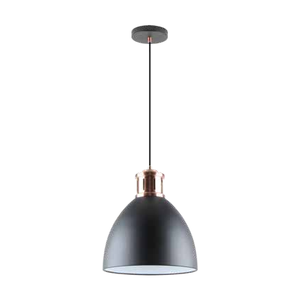 JS-SBL AT-09-011 Matt Rosegold & Black Metal Hanging Lights