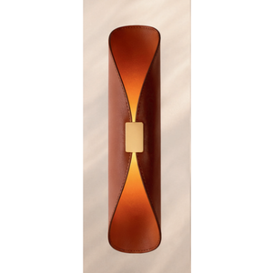JS-DIV Leather Wall Light Family (page 051) – Brass Wall Light