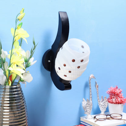 Black Wood Wall Light - BATAKH-1W - Included Bulb
