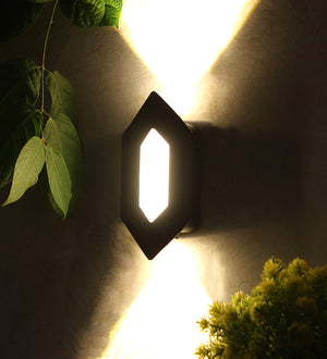 Eliante by Jainsons Lights-Up Down Outdoor Wall Light-BIG-DIAMOND-Inbuilt LED