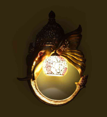 Lustrix Gold fiber Wall Light  | E27 holder | Included Bulb | Eliante by Jainsons Lights