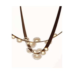 JS-SBL BL-09-019 Brown & Amber Glass Ball Pendant Lights