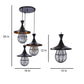 Shinova Black Iron Hanging Light  | E27 holder | Included Bulb | Eliante by Jainsons Lights