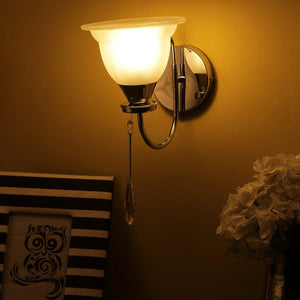 Silver Metal Wall Light - C-11-1W-MIX - Included Bulb