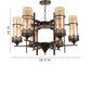 JS-VP M-200-1LP Glass Hanging Lights 1xE27 Mild Steel, Wood & Glass Material Brown & Champaign Finish