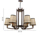 JS-VP M-205-1LP Glass Hanging Lights 1xE27 Mild Steel, Wood & Glass Material Brown & Champaign Finish