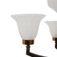 JS-VP M-205-3LP Cluster hanging Lights 3xE27 Mild Steel, Wood & Glass Material Brown & Champaign Finish