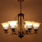 JS-VP M-214-1LP Glass Hanging Lights 1xE27 Mild Steel & Glass Material Gold & Champaign Finish
