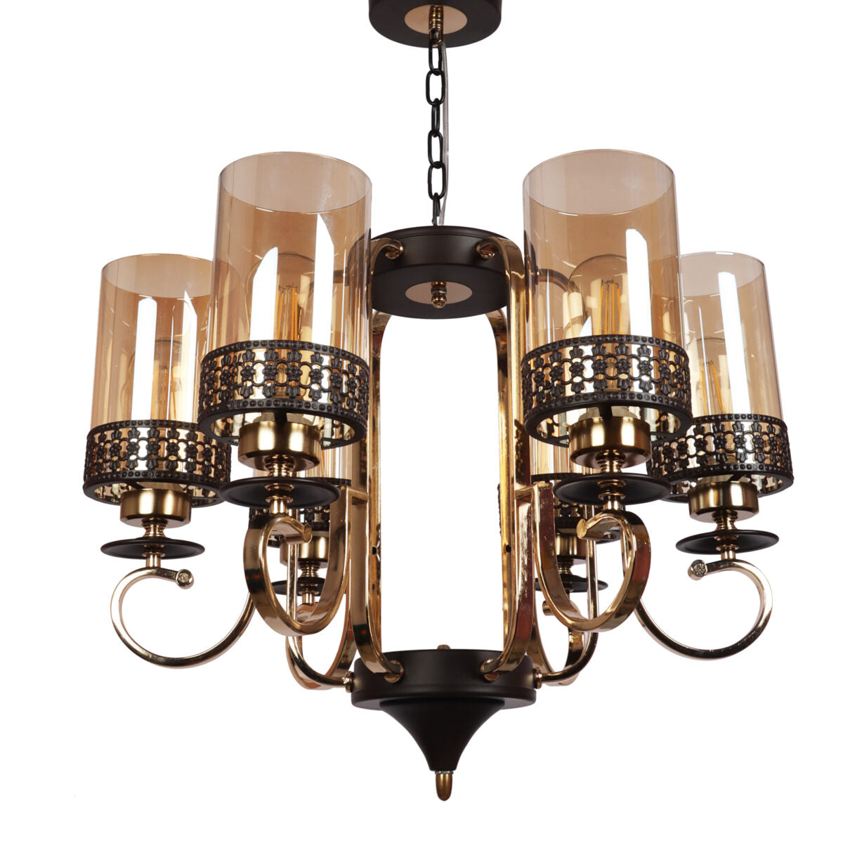 Dark Brown & Champagne Chandelier Suite