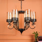 JS-VP M-215-1LP Glass Hanging Lights 1xE27 Mild Steel, Wood & Glass Material Antique, Brown & Smoky Black Finish