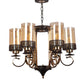JS-VP M-215-1LP Glass Hanging Lights 1xE27 Mild Steel, Wood & Glass Material Antique, Brown & Smoky Black Finish