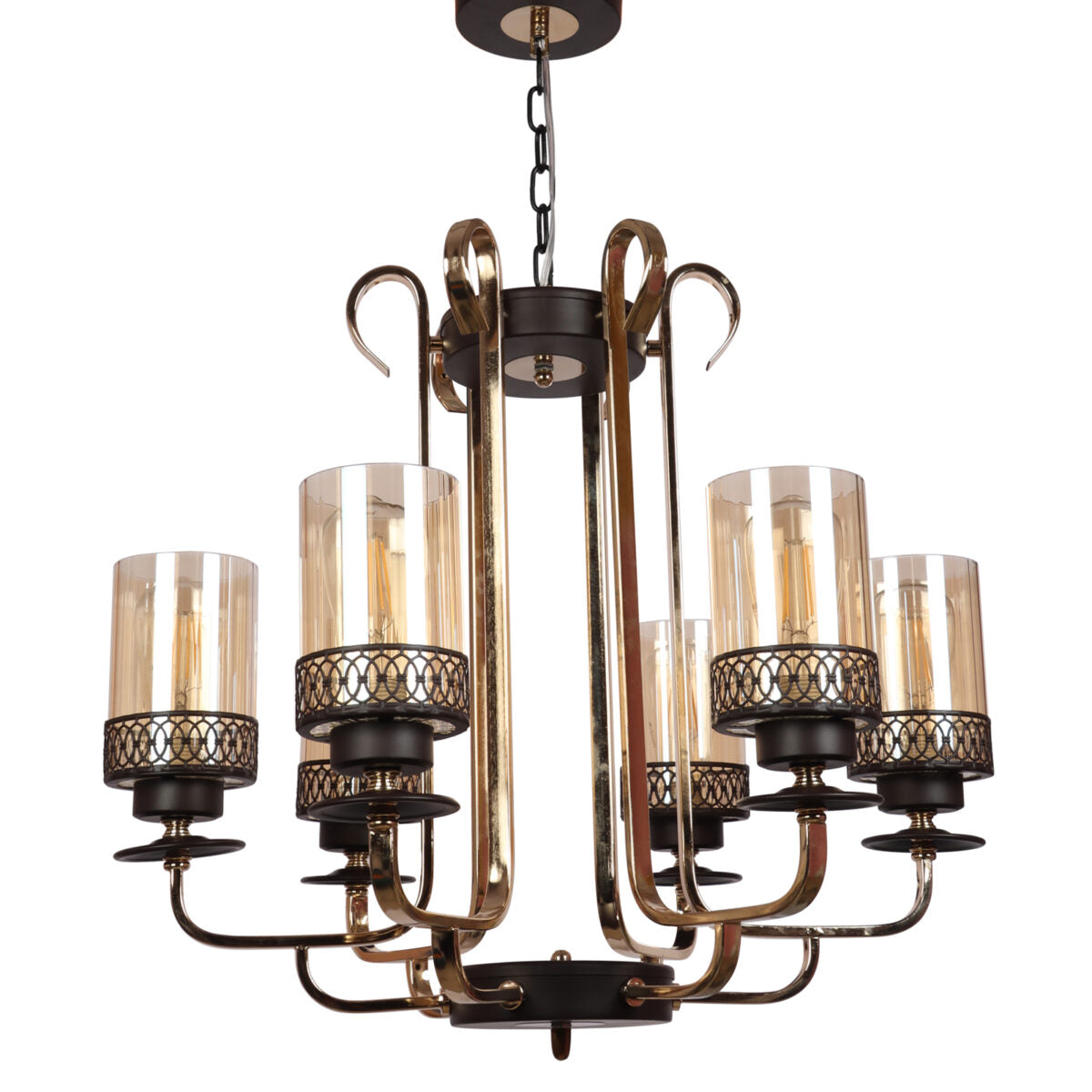 Gold & Champagne Glass Chandelier Suite