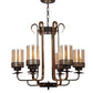 JS-VP M-210-3LP Cluster hanging Lights 3xE27 Mild Steel & Glass Material Gold & Smoky Black Finish