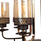 JS-VP M-210-3LP Cluster hanging Lights 3xE27 Mild Steel & Glass Material Gold & Smoky Black Finish