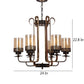 JS-VP M-211-1LP Glass Hanging Lights 1xE27 Mild Steel, Wood & Glass Material Brown & White Finish