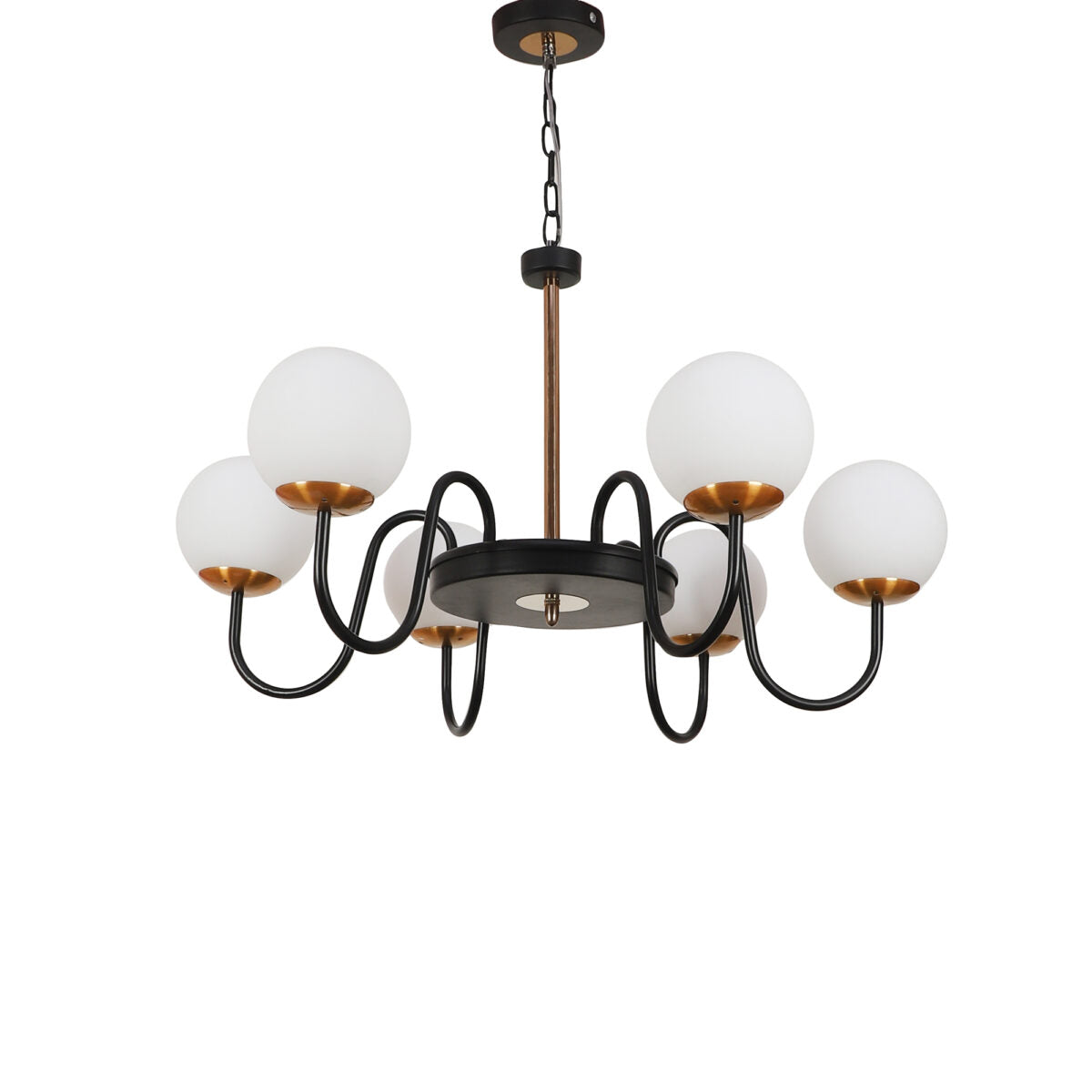 Brown & White Glass Chandelier Suite